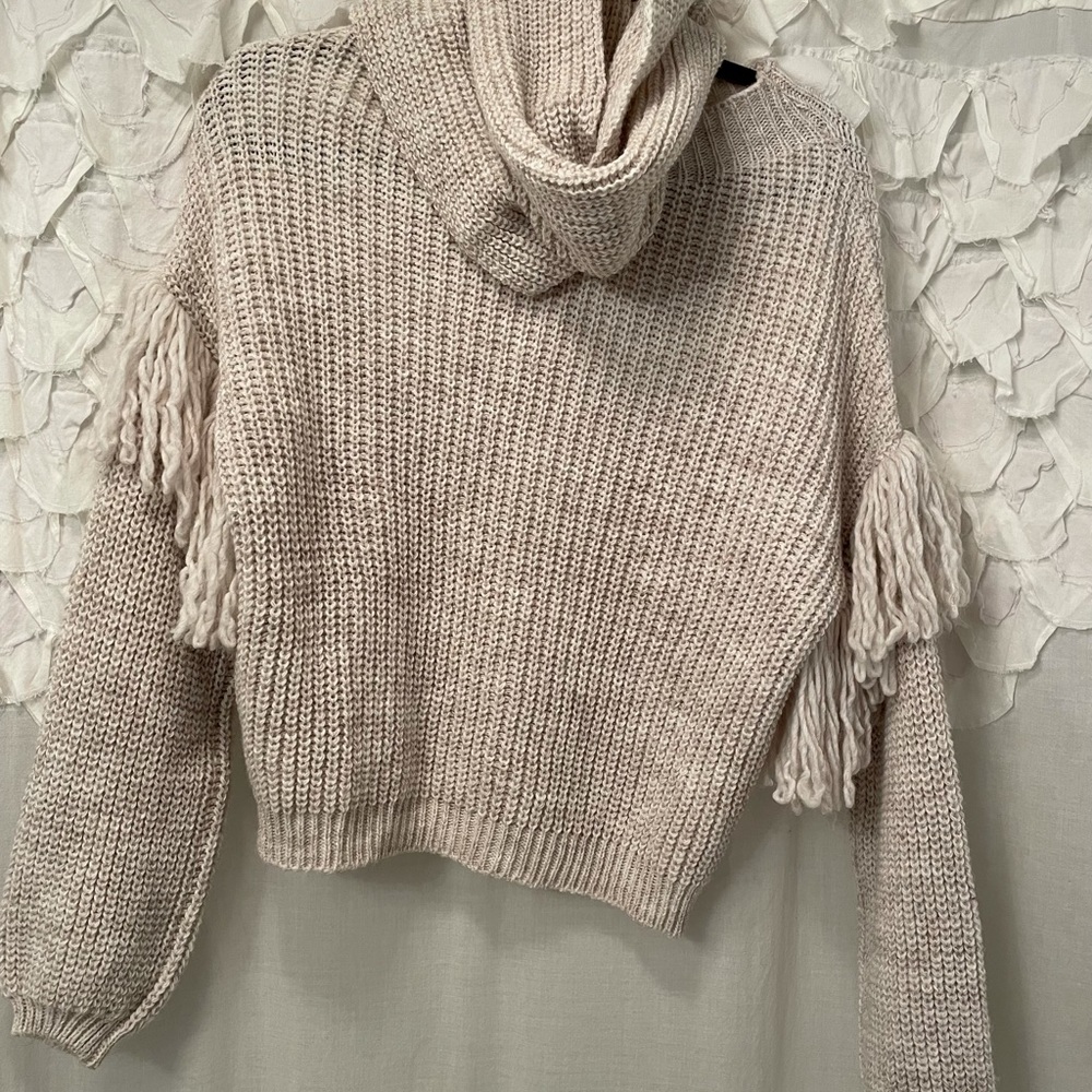 Maison Pholya Alpaca /wool Blend Fringe Chunky Slouchy Sweater Italy NEW